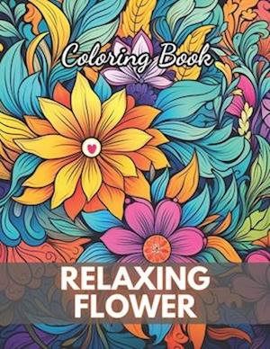 Relaxing Flower Coloring Book For Adult