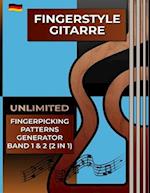 Fingerstyle Gitarre. Unlimited Fingerpicking Patterns Generator. Band 1&2 (2 in 1)