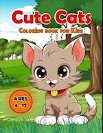 cute cats coloring book for kids Ages 4-12: "Purr-fectly Imaginative: Explore a World of Cute Cats in this Kid-Friendly Coloring Book" 