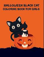 Halloween Black cat Coloring Book For Girls 