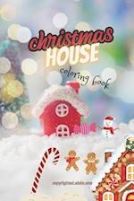 christmas house: Gingerbread House Coloring 