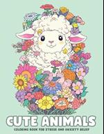 Cute Animals Coloring Book for Teens, Young Adults and Kids Aged 4-8