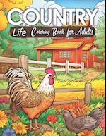 Country Life Coloring Book for Adults