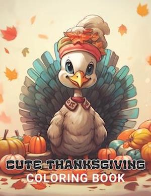 Cute Thanksgiving Coloring Book For Kids: High Quality and Unique Colouring Pages