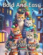 Christmas Bold And Easy Large Print Coloring Book