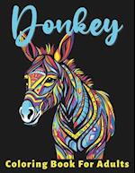 Donkey Coloring Book For Adults