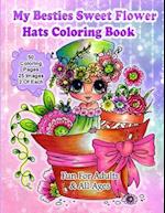 My Besties Sweet flower hats coloring book by Sherri Baldy
