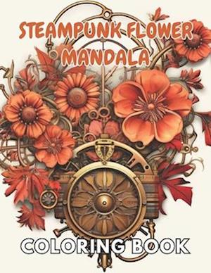 Steampunk Flower Mandala Coloring Book