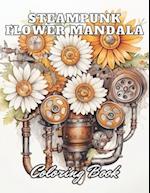 Steampunk Flower Mandala Coloring Book