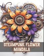 Steampunk Flower Mandala Coloring Book