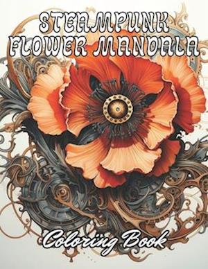 Steampunk Flower Mandala Coloring Book