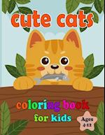 cute cats coloring book for kids Ages 4-12: "cute-Cat: A Unique Coloring Experience for Kids Exploring Colors" 