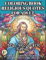 Coloring Book Religious Quotes for Adult,