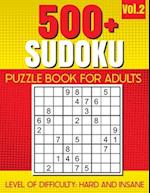 500+ SUDOKU Puzzle Book for Adults VOL.2