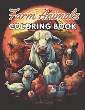 Farm Animals Coloring Book for Kids