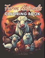 Farm Animals Coloring Book for Kids