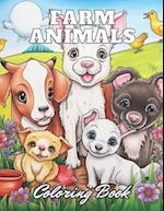 Farm Animals Coloring Book for Kids