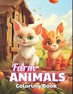 Farm Animals Coloring Book for Kids