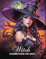 witch coloring book for adults