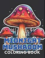 Midnight Mushroom Coloring Book For Adults