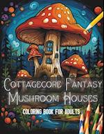 Cottagecore Fantasy Mushroom Houses Coloring Book for Adults