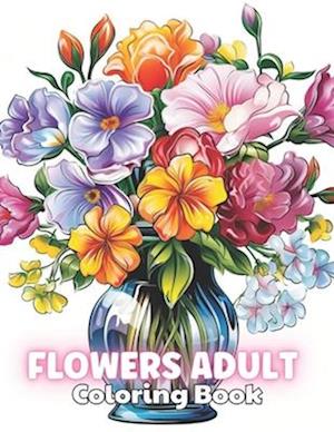 Flowers Adult Coloring Book