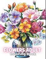 Flowers Adult Coloring Book