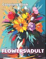 Flowers Adult Coloring Book