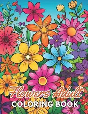 Flowers Adult Coloring Book