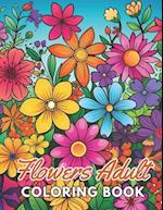 Flowers Adult Coloring Book