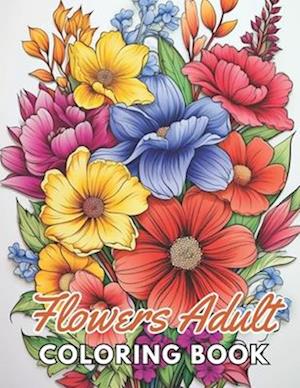 Flowers Adult Coloring Book