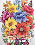 Flowers Adult Coloring Book