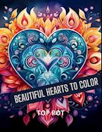 Beautiful Hearts to color