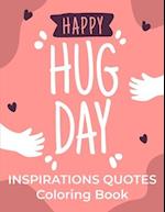 International Hug Day Inspirations Quotes Coloring Book