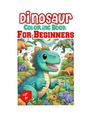 Happy Dinosaur Coloring Pages For Beginners