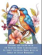 Explore and Color with 40 Mindful Bird Illustrations