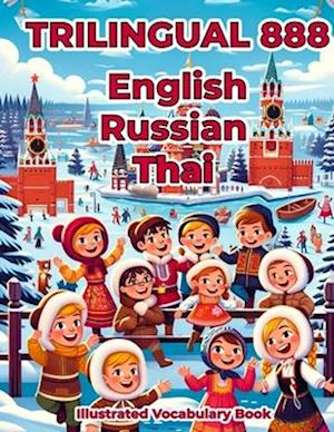 Trilingual 888 English Russian Thai Illustrated Vocabulary Book