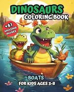 Dinosaurs on Boats Coloring Books