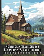 Norwegian Stave Church Landscapes & Architecture Coloring Book for Adults
