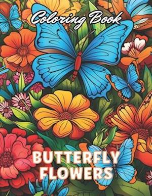 Butterflies and Flowers Coloring Book