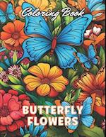 Butterflies and Flowers Coloring Book