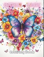 Butterflies and Flowers Coloring Book