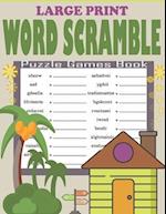 Large Print Word Scramble Puzzle Games Book