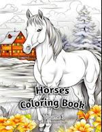 Horses Coloring Book