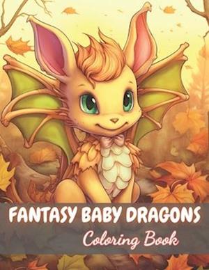 Fantasy Baby Dragons Coloring Book