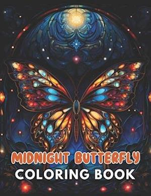 Midnight Butterfly Coloring Book