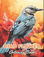 Bird and Flower Coloring Book for Adult