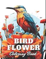 Bird and Flower Coloring Book for Adult