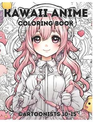 Kawaii anime coloring book