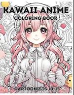 Kawaii anime coloring book